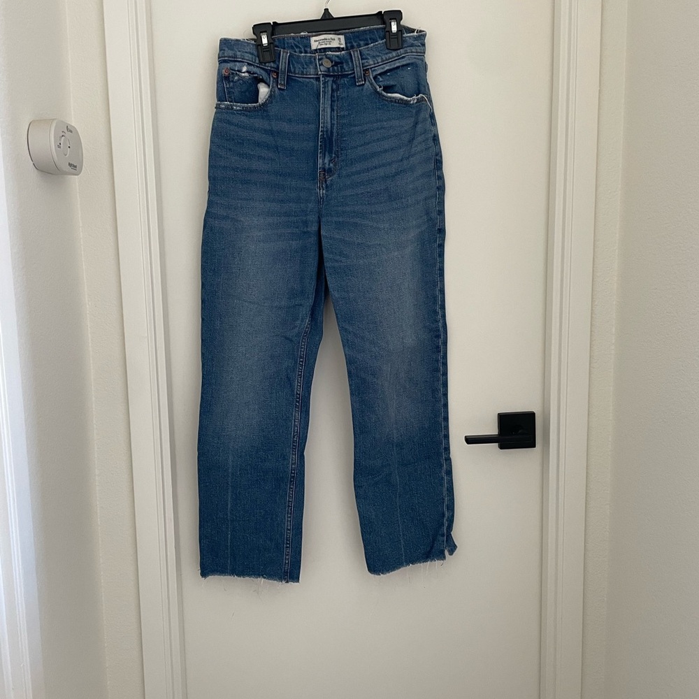 A&F Ankle Straight Jeans